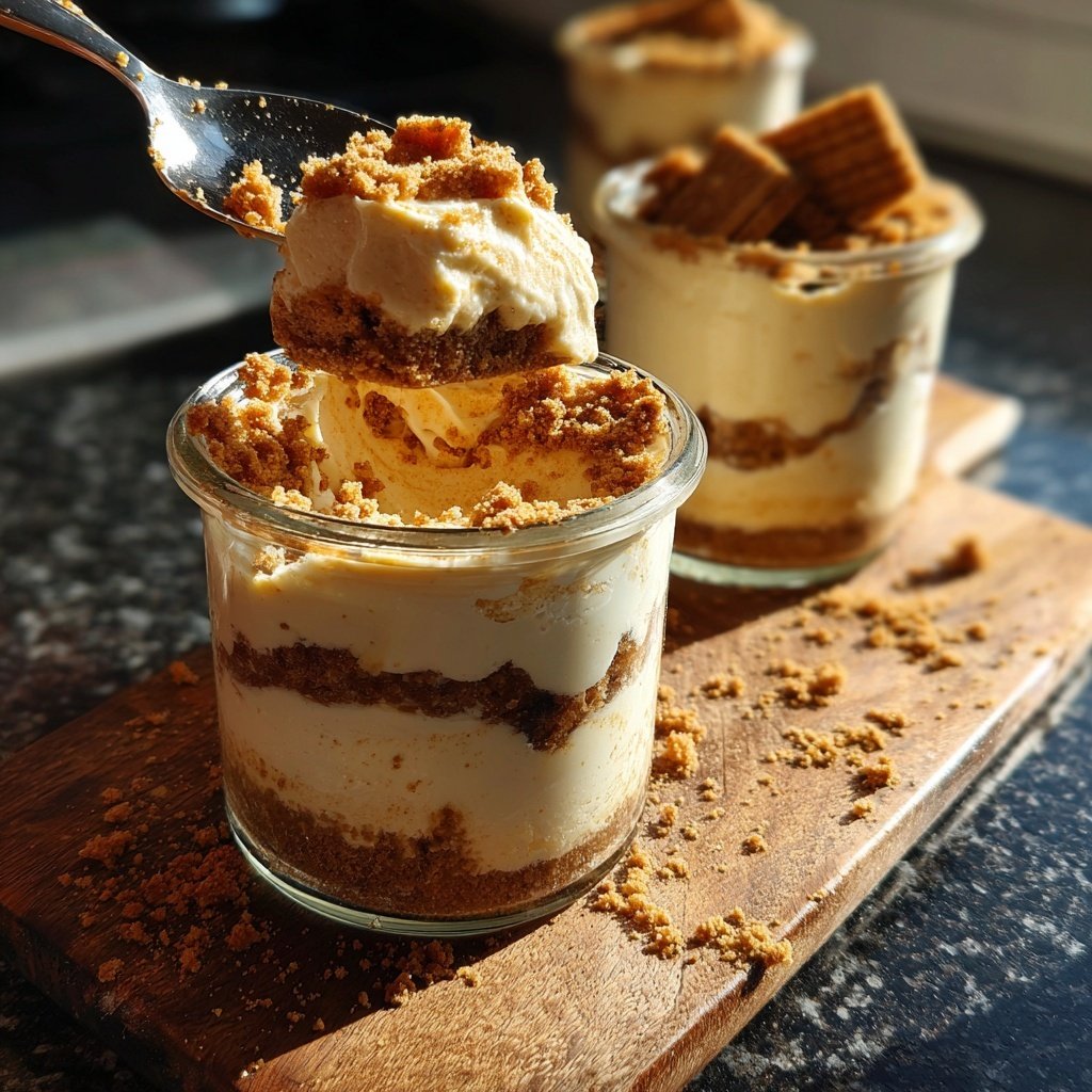 Spekulatius-Apfel-Cheesecake Dessert im Glas