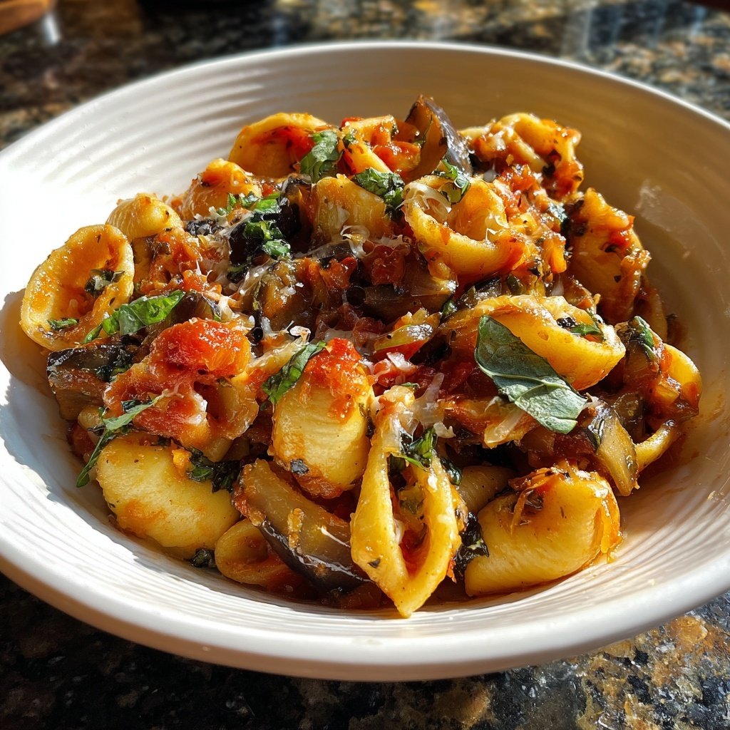 Internationale Küche Italienische Pasta alla Norma