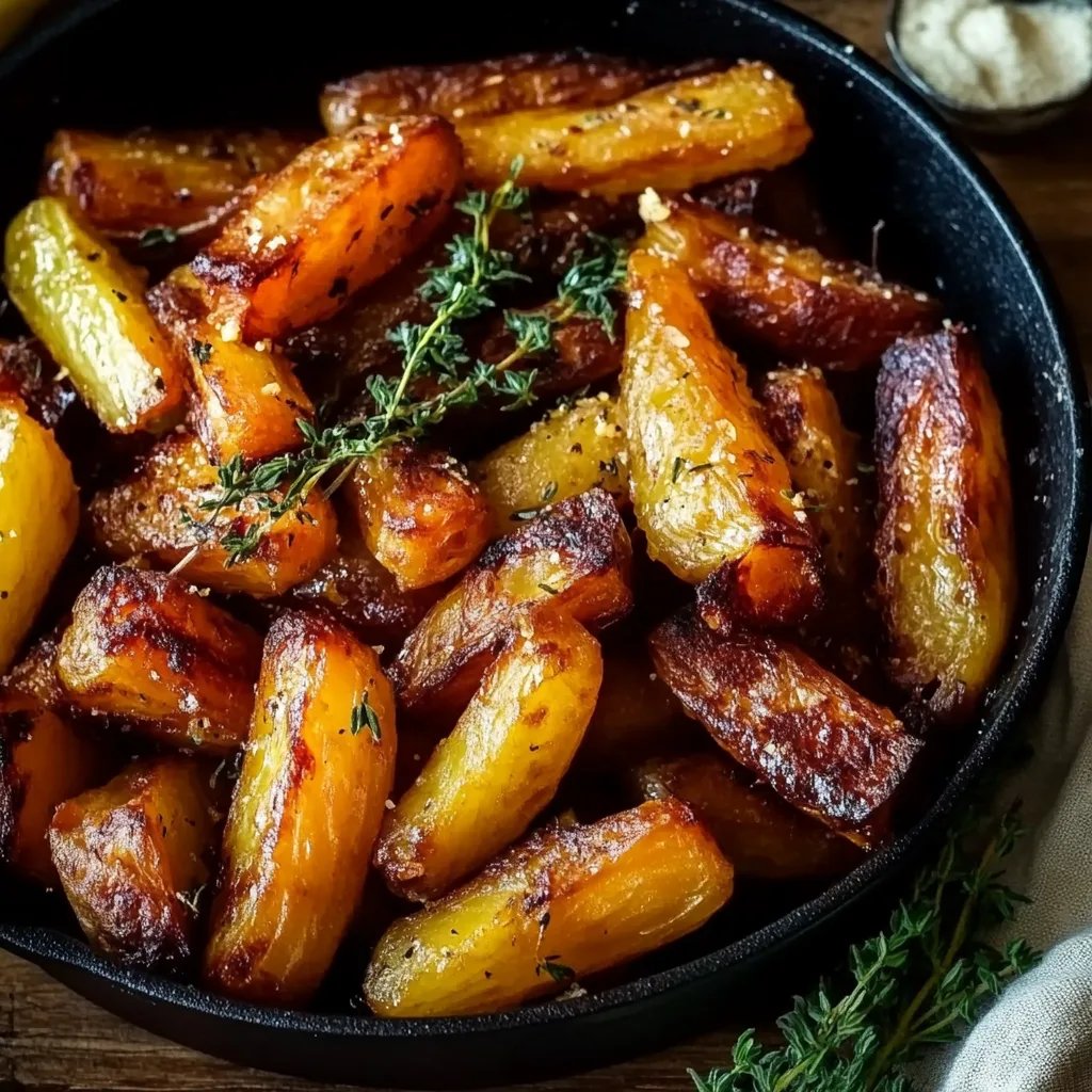 Honig Knoblauch Röstkarotten