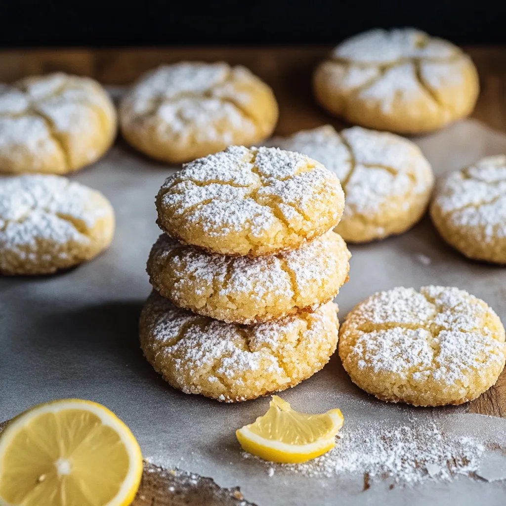 Zitronen-Crinkle-Kekse