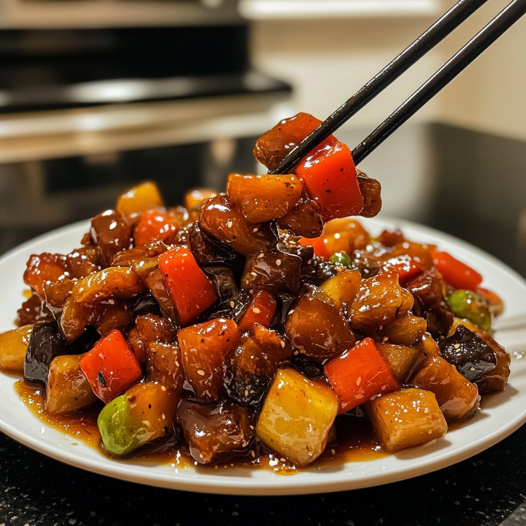 Gemüsepfanne mit Sojasauce