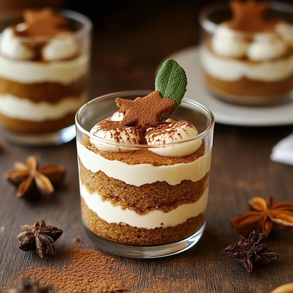 Zuckerfreies Spekulatius-Tiramisu im Glas
