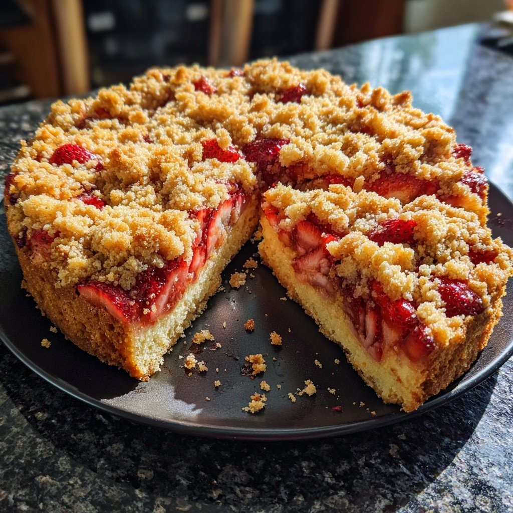 Erdbeer Blechkuchen Mit Streuseln