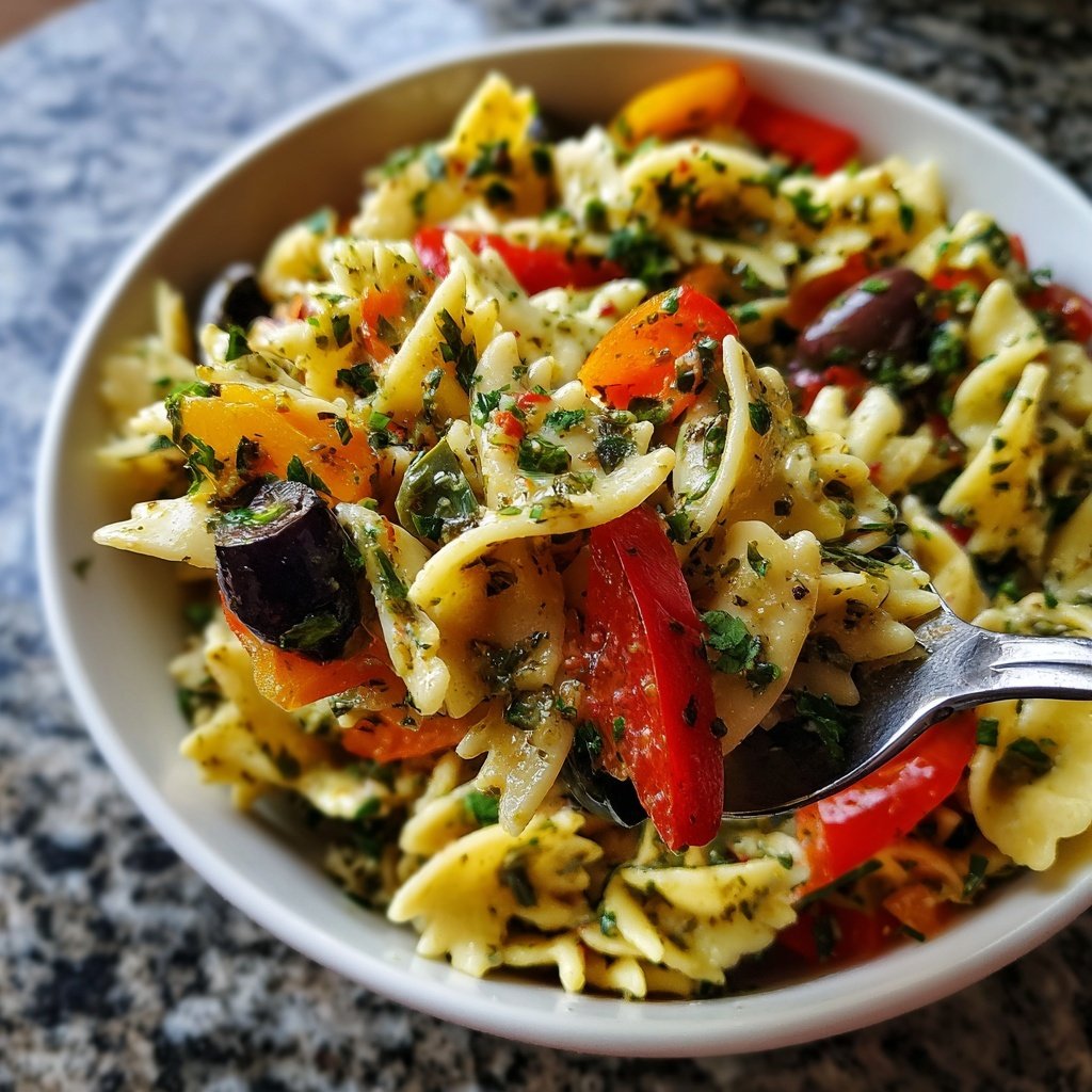 Mediterraner Nudelsalat Leicht