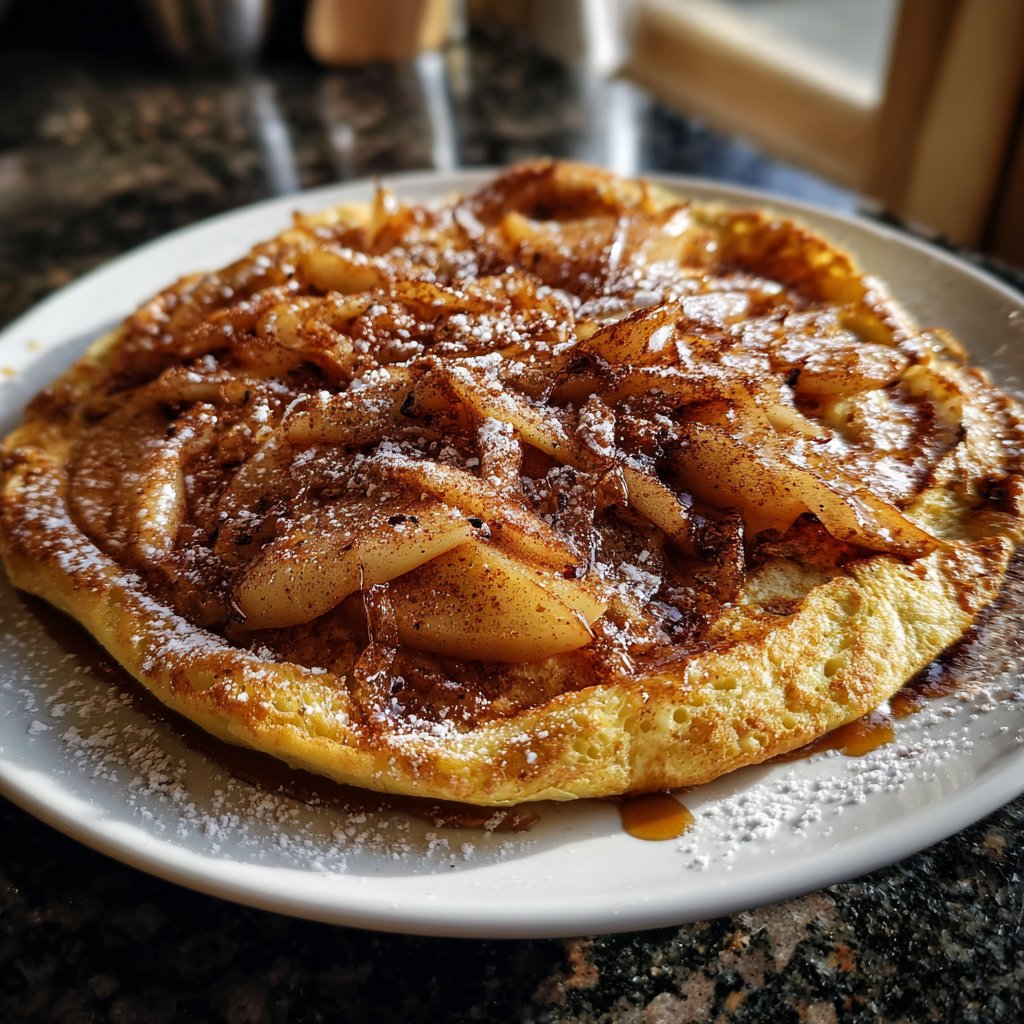 Pfannkuchen mit Birnen und Zimt