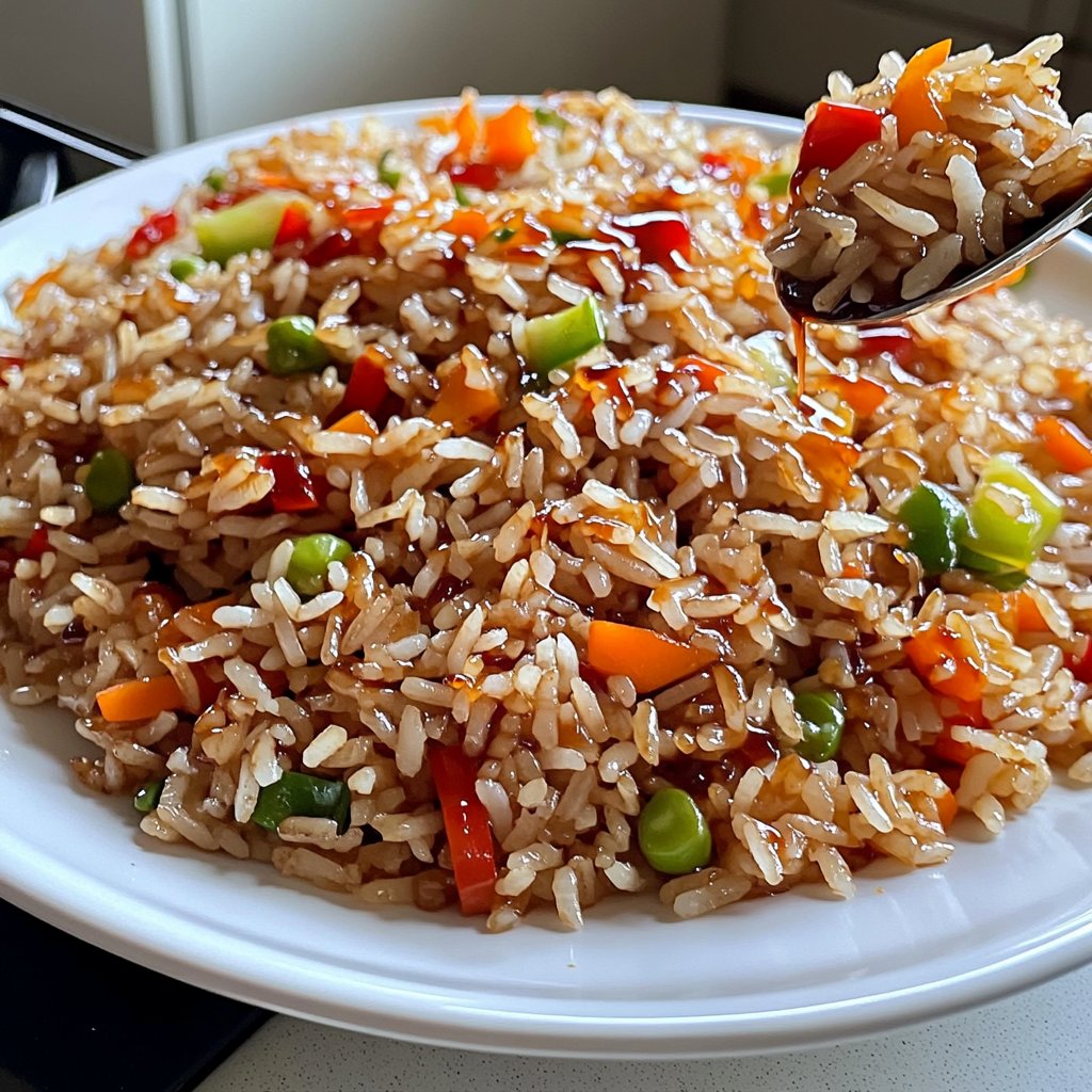 Gebratener Reis mit Sojasauce