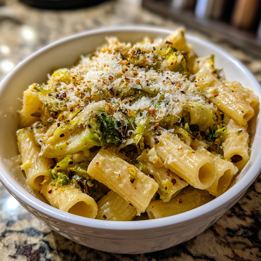 Rigatoni mit Rosenkohl