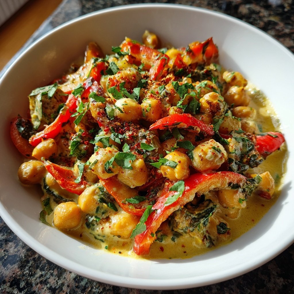 Mittagessen mit Kichererbsen