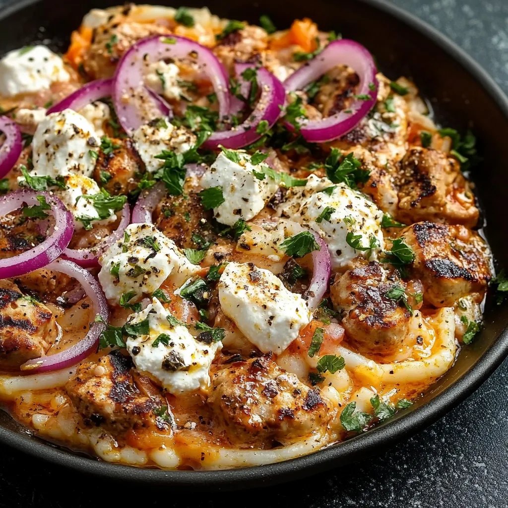 Griechische Kritharaki-Pfanne