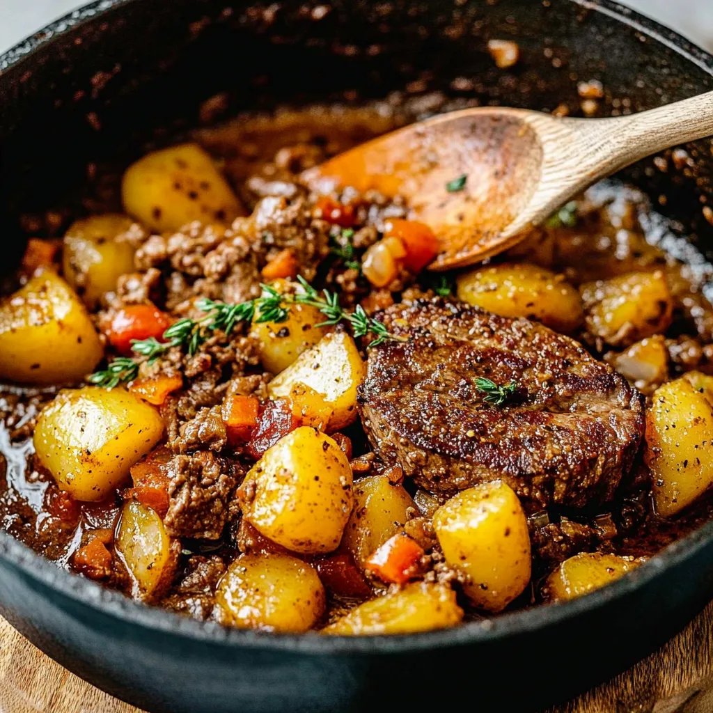 Kartoffelpfanne mit Hackfleisch