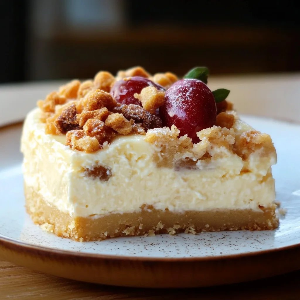 Cremigen Bratapfel-Cheesecake mit Zimtsreusel