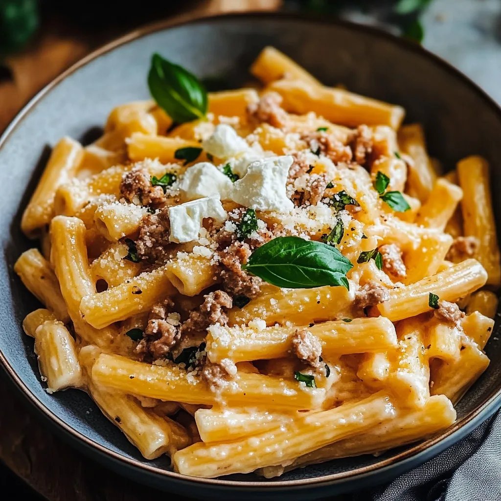 Protein Nudeln mit Hüttenkäse